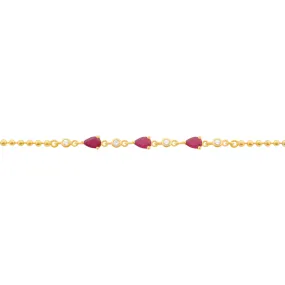14K GOLD DIAMOND RUBY ALIX BRACELET