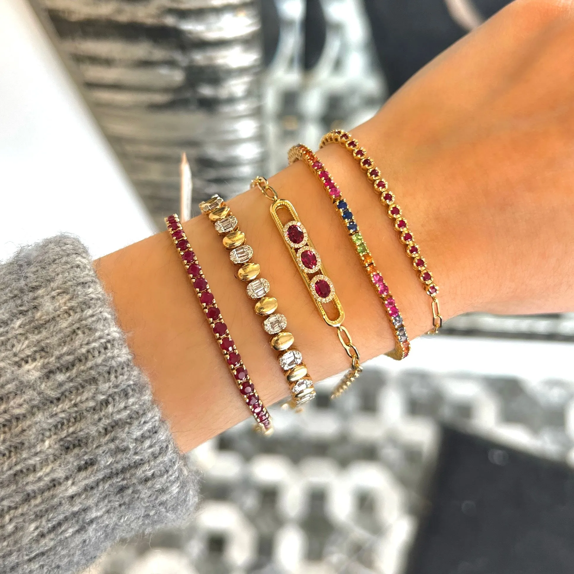 14K GOLD RUBY ADDISON BRACELET
