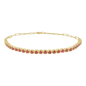 14K GOLD RUBY ADDISON BRACELET