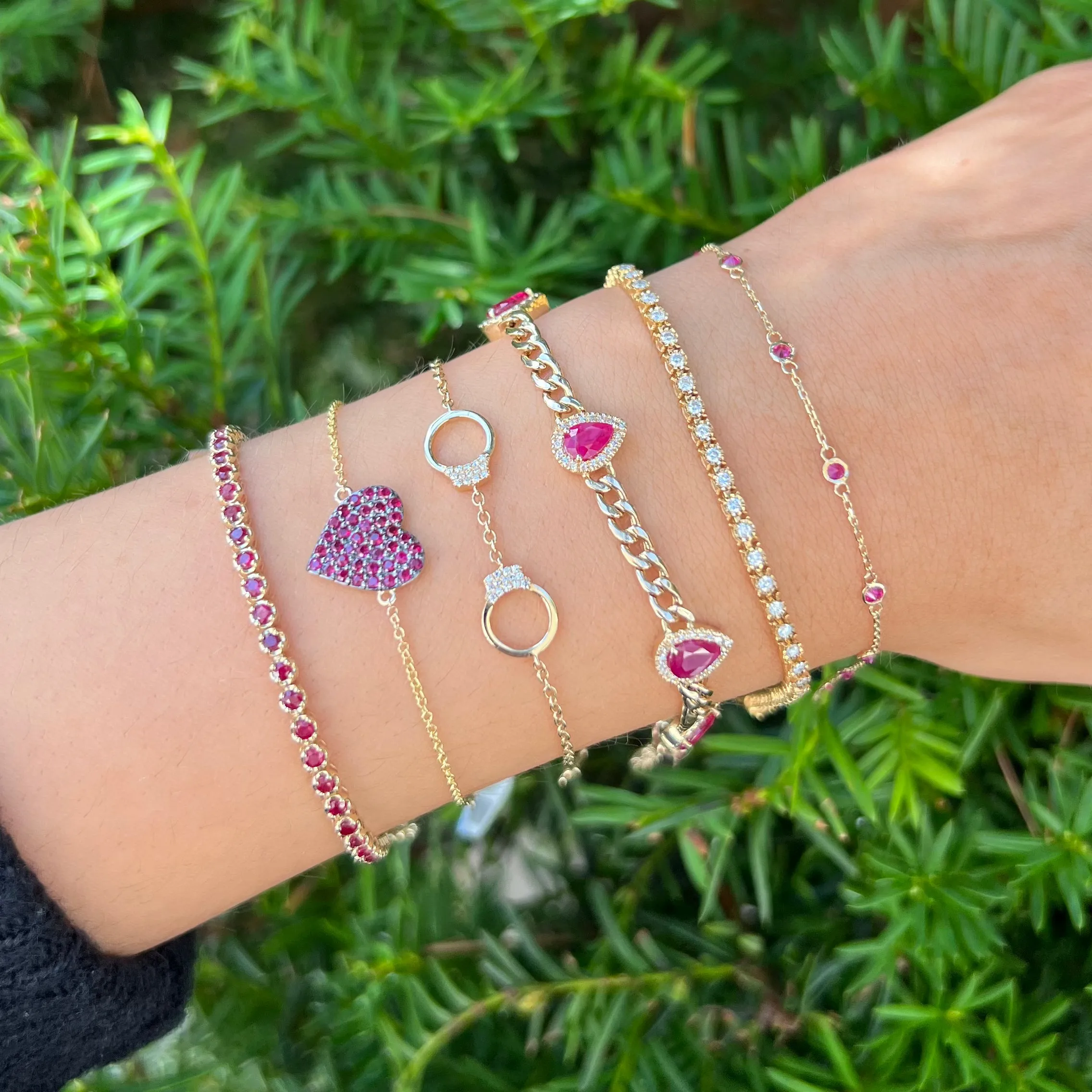 14K GOLD RUBY ADDISON BRACELET