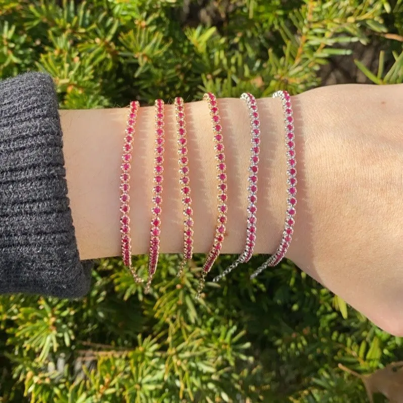 14K GOLD RUBY ADDISON BRACELET