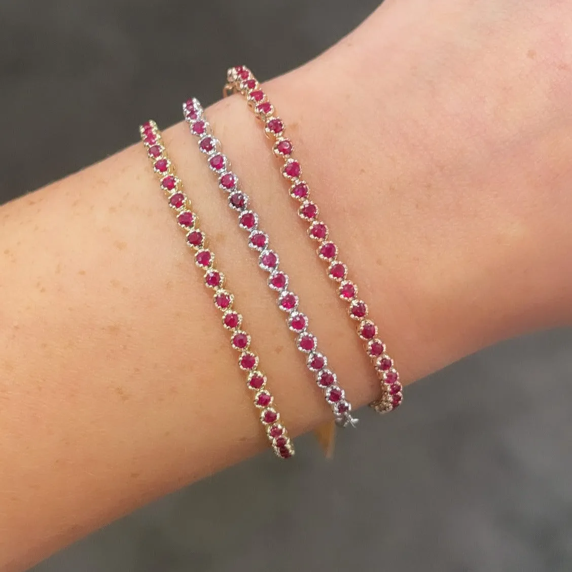 14K GOLD RUBY ADDISON BRACELET