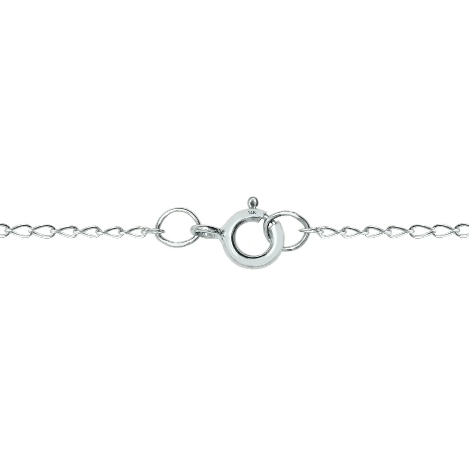 14K White Gold 4Mm Heart Aquamarine Pendant