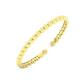 14K Yellow Gold Open Bujukan Cuff Bracelet - BG4388-62Y4JJJ