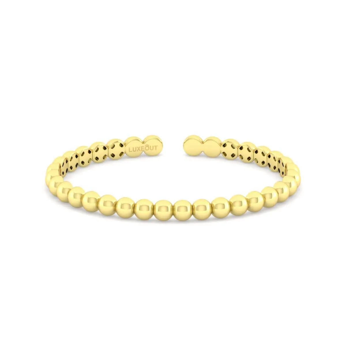 14K Yellow Gold Open Bujukan Cuff Bracelet - BG4388-62Y4JJJ