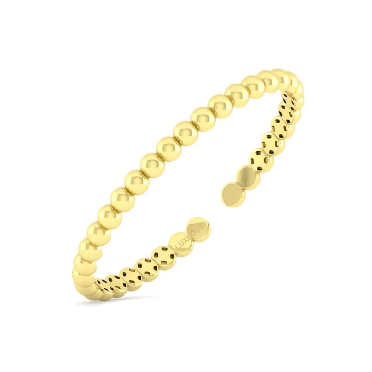 14K Yellow Gold Open Bujukan Cuff Bracelet - BG4388-62Y4JJJ