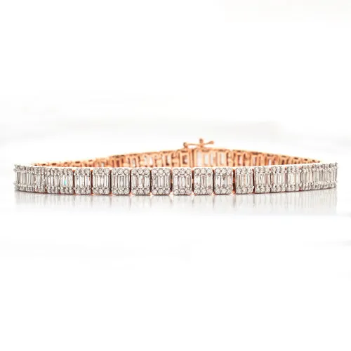 14KR W 7.50CTW BAGUETTE DIAMOND RECTANGULAR