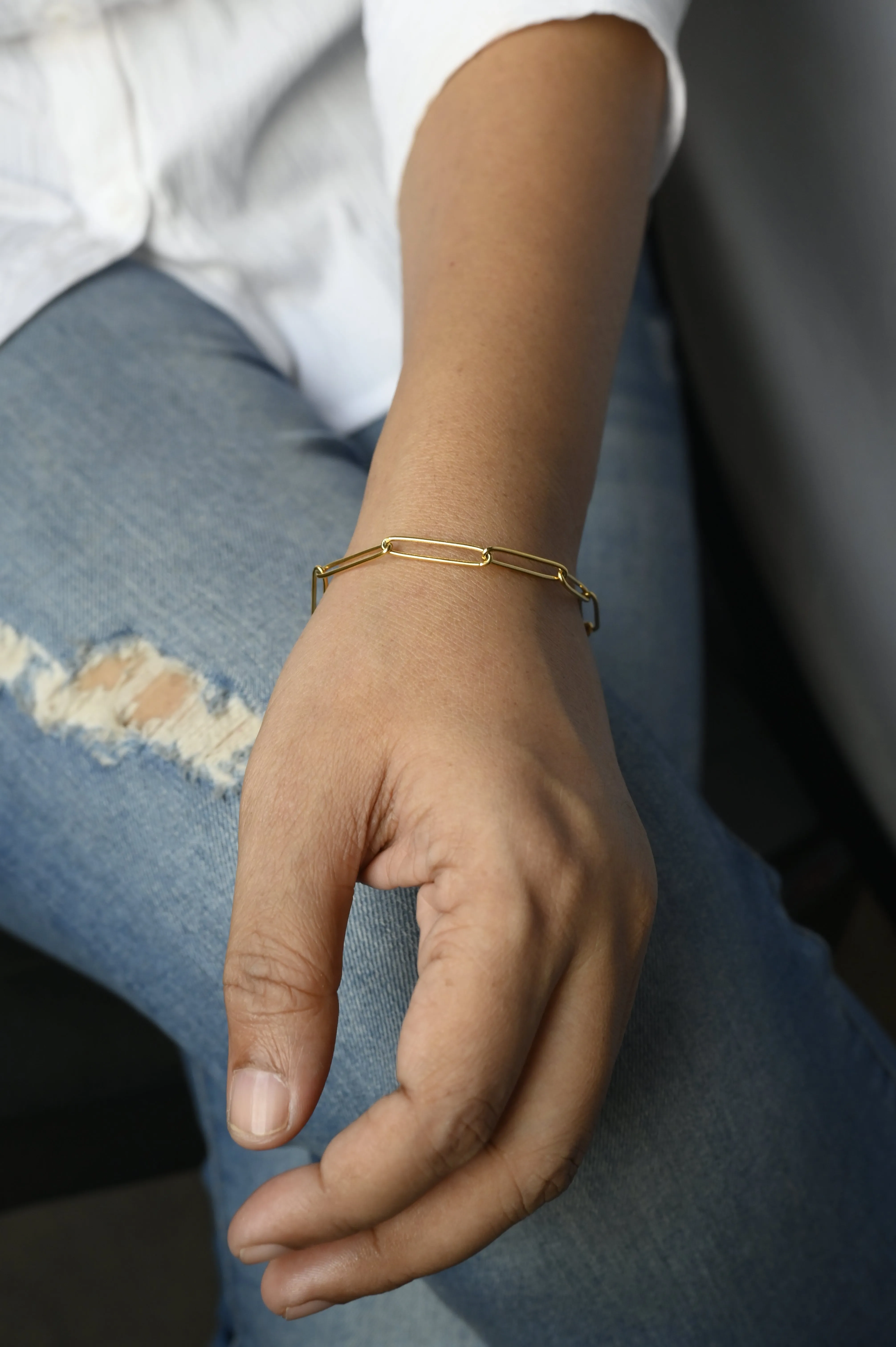 18k Gold-Filled Large Link Chain Bracelet