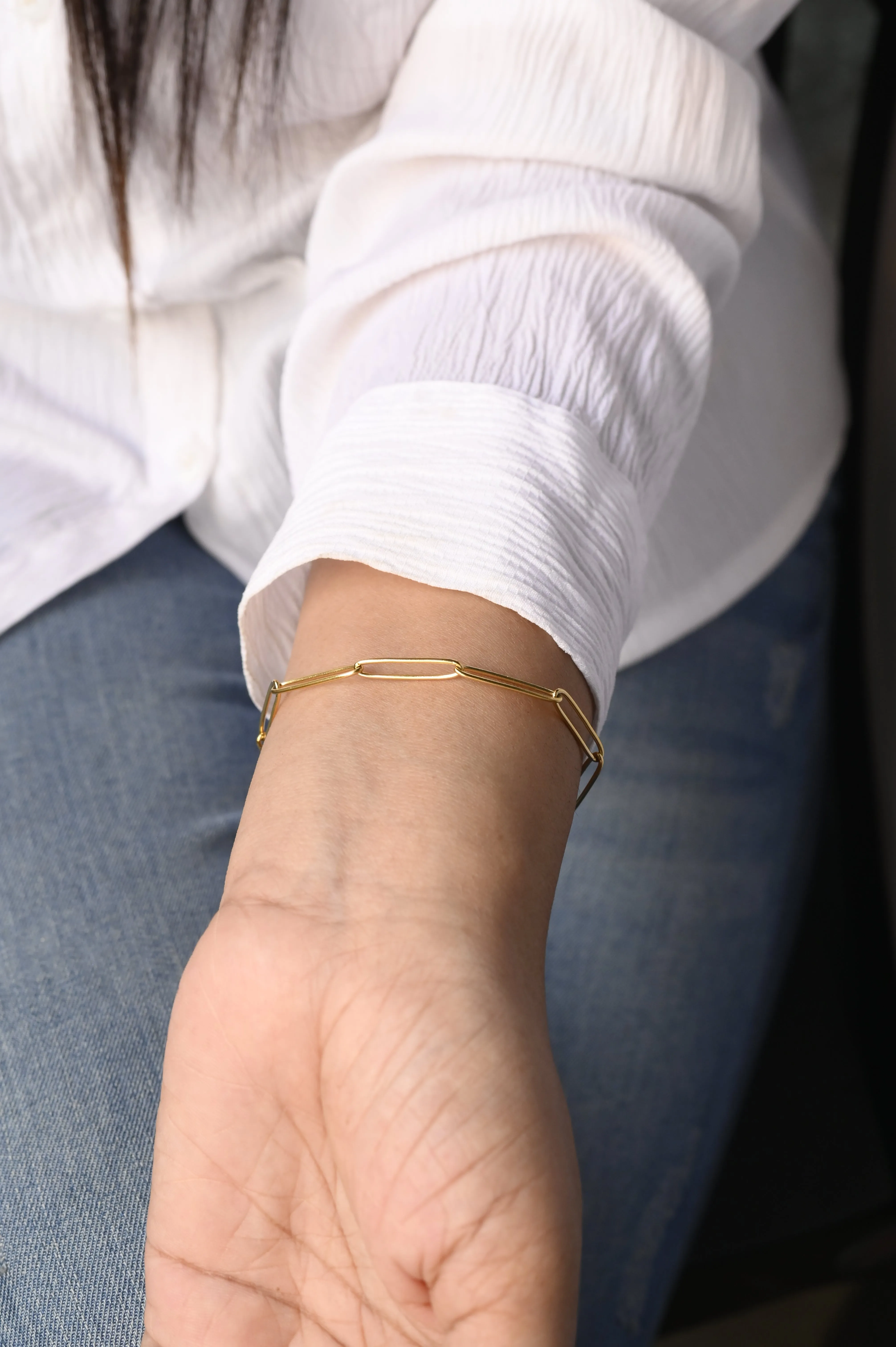 18k Gold-Filled Large Link Chain Bracelet