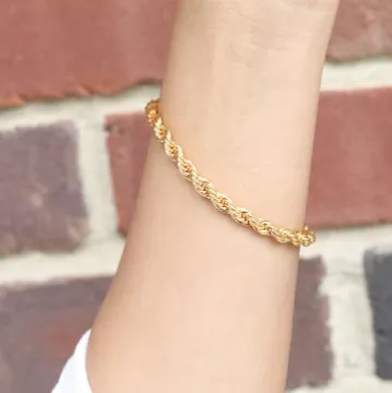 18k Gold-Filled Rope Chain Bracelet