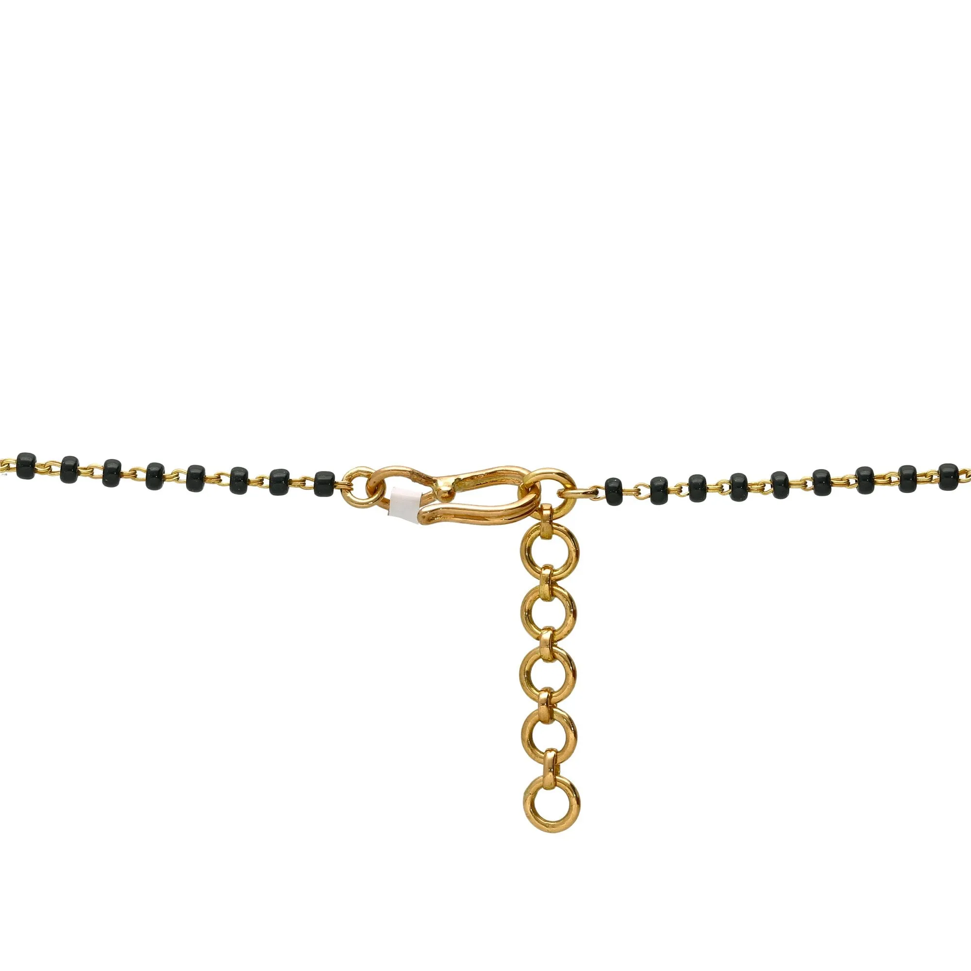 18K Multi-Tone Gold Mangalsutra Necklace w/ Diamond Stud Pendant