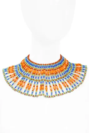 1970s Miriam Haskell Egyptian Revival Choker Necklace by Vrba NWT