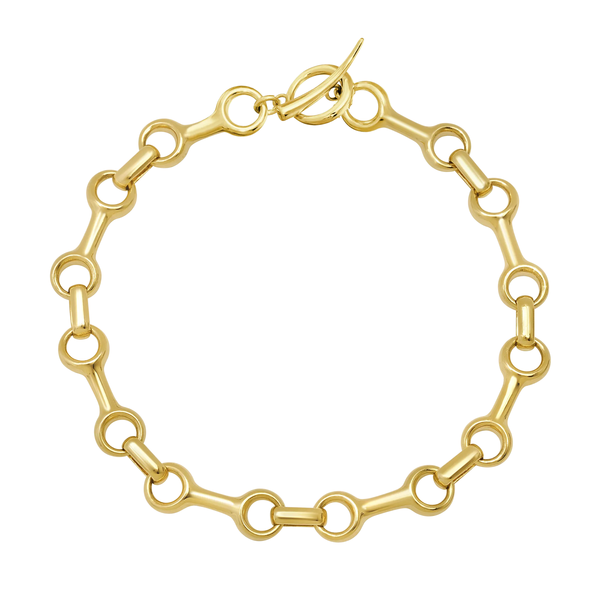 25 MM Double Beam Chain Bracelet with Tusk Clasp