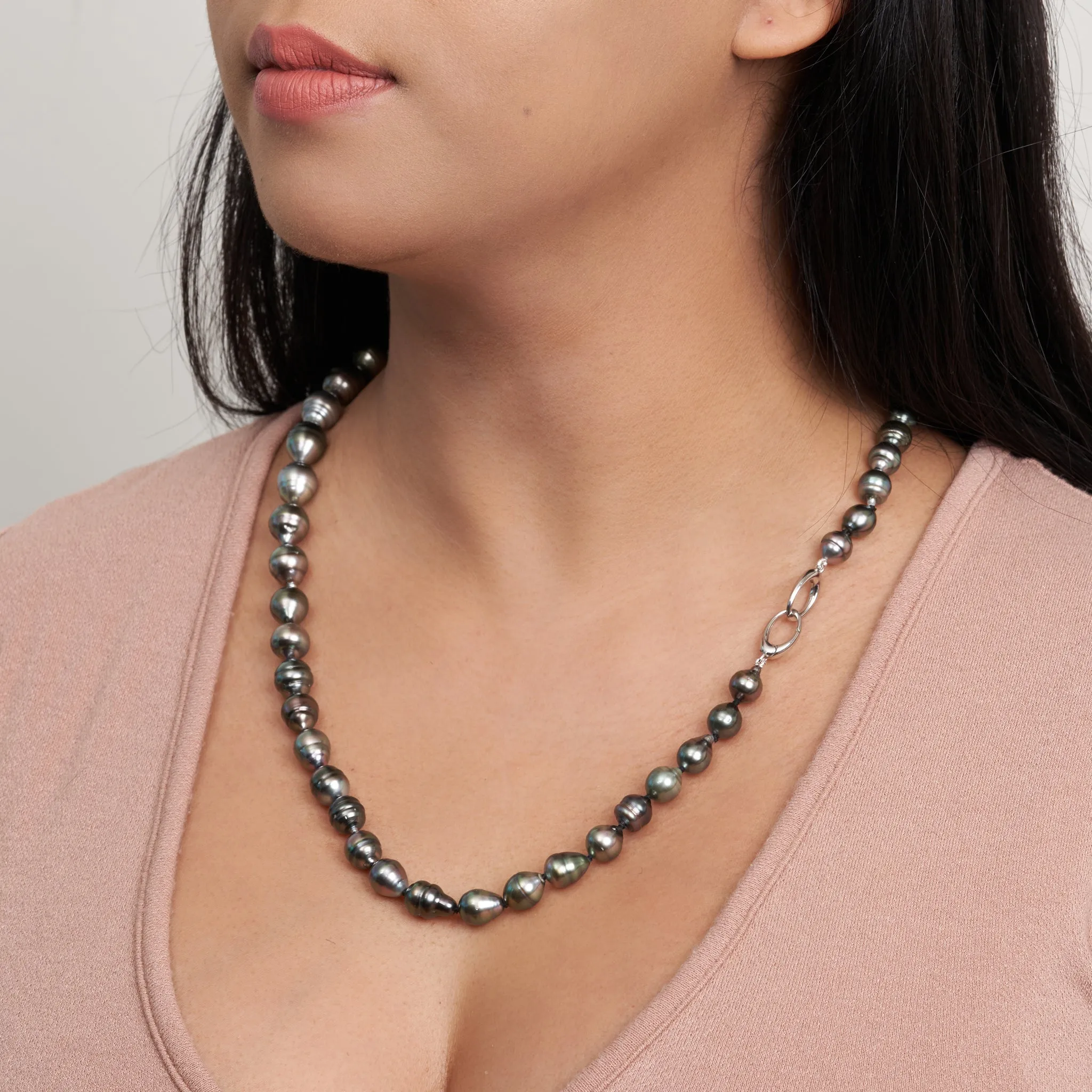 8.1-10.4 mm AA /AAA Tahitian Baroque Pearl Necklace