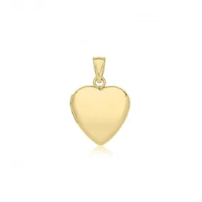 9ct Yellow Gold Plain Heart Locket PN1321