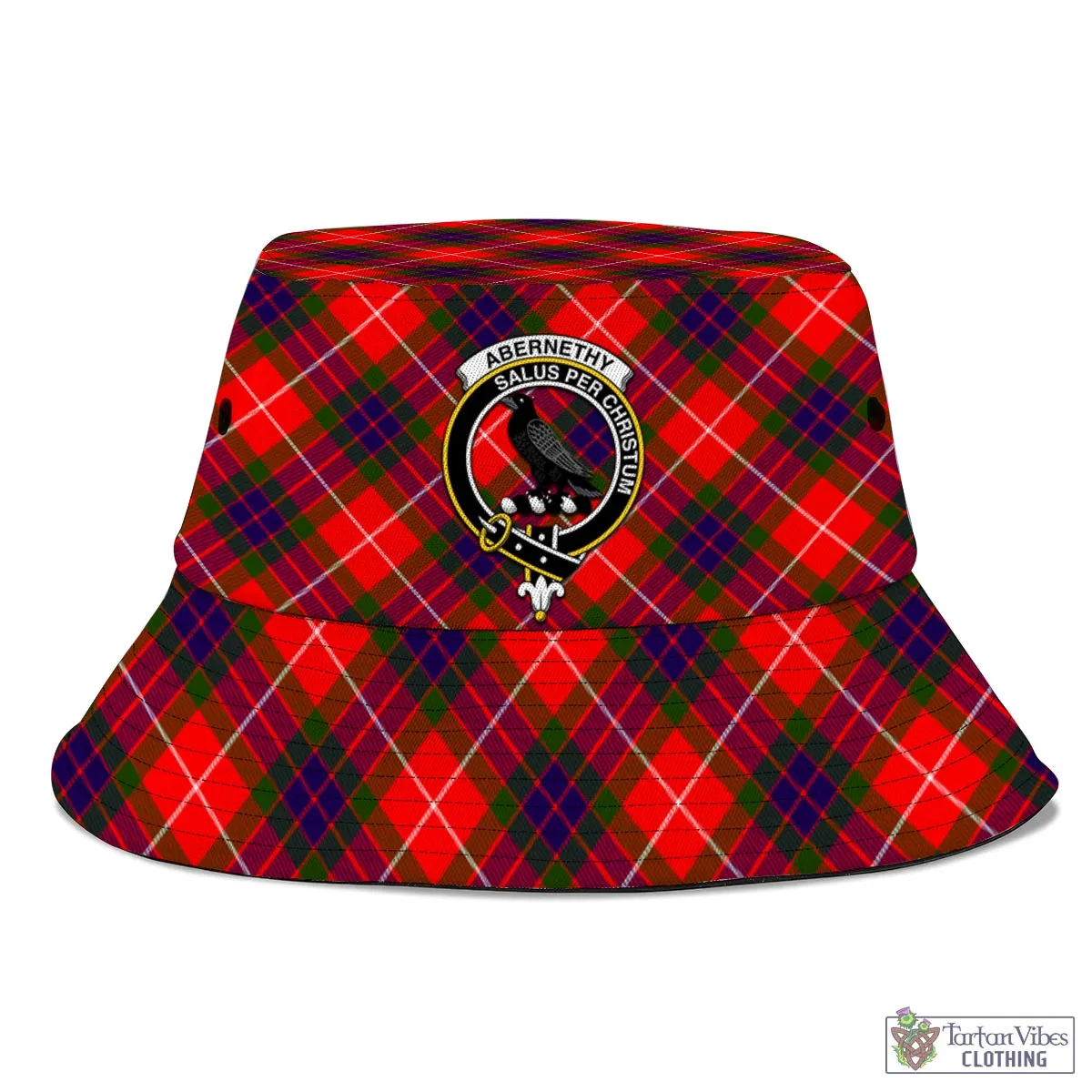 Abernethy Tartan Bucket Hat with Family Crest