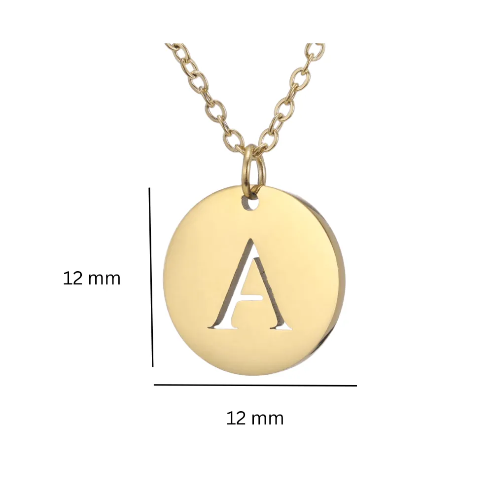 Alphabet Necklace Gold Plated - Letter S
