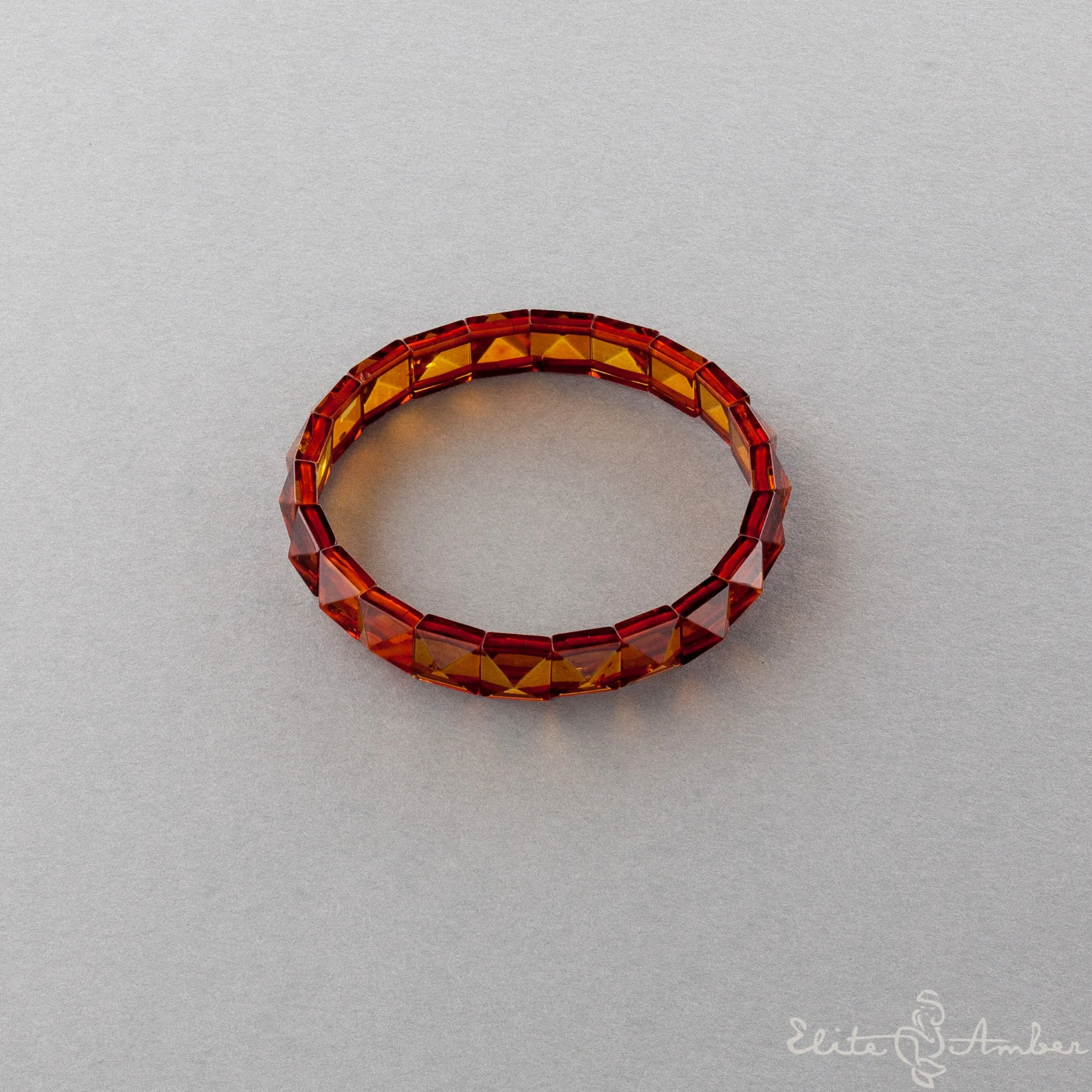 Amber bracelet "Sunset pyramid"