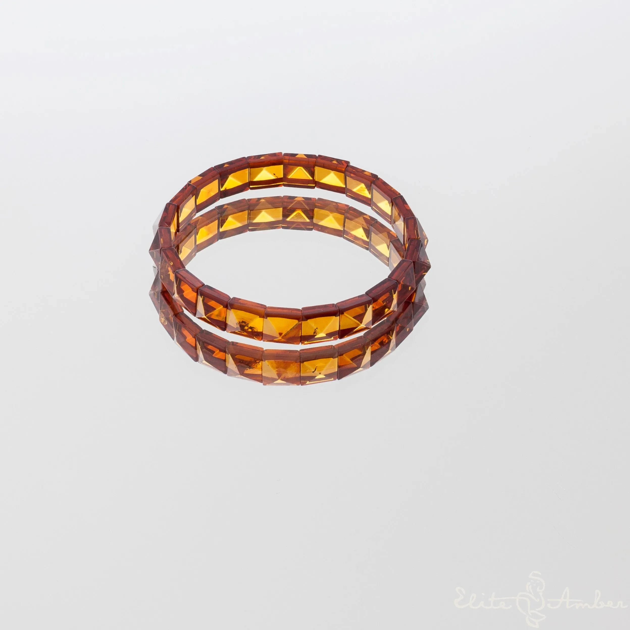 Amber bracelet "Sunset pyramid"