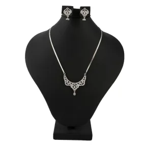 American Diamond Locket Set - Silver