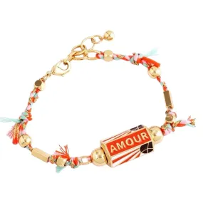 Amour Locket Bracelet Orange