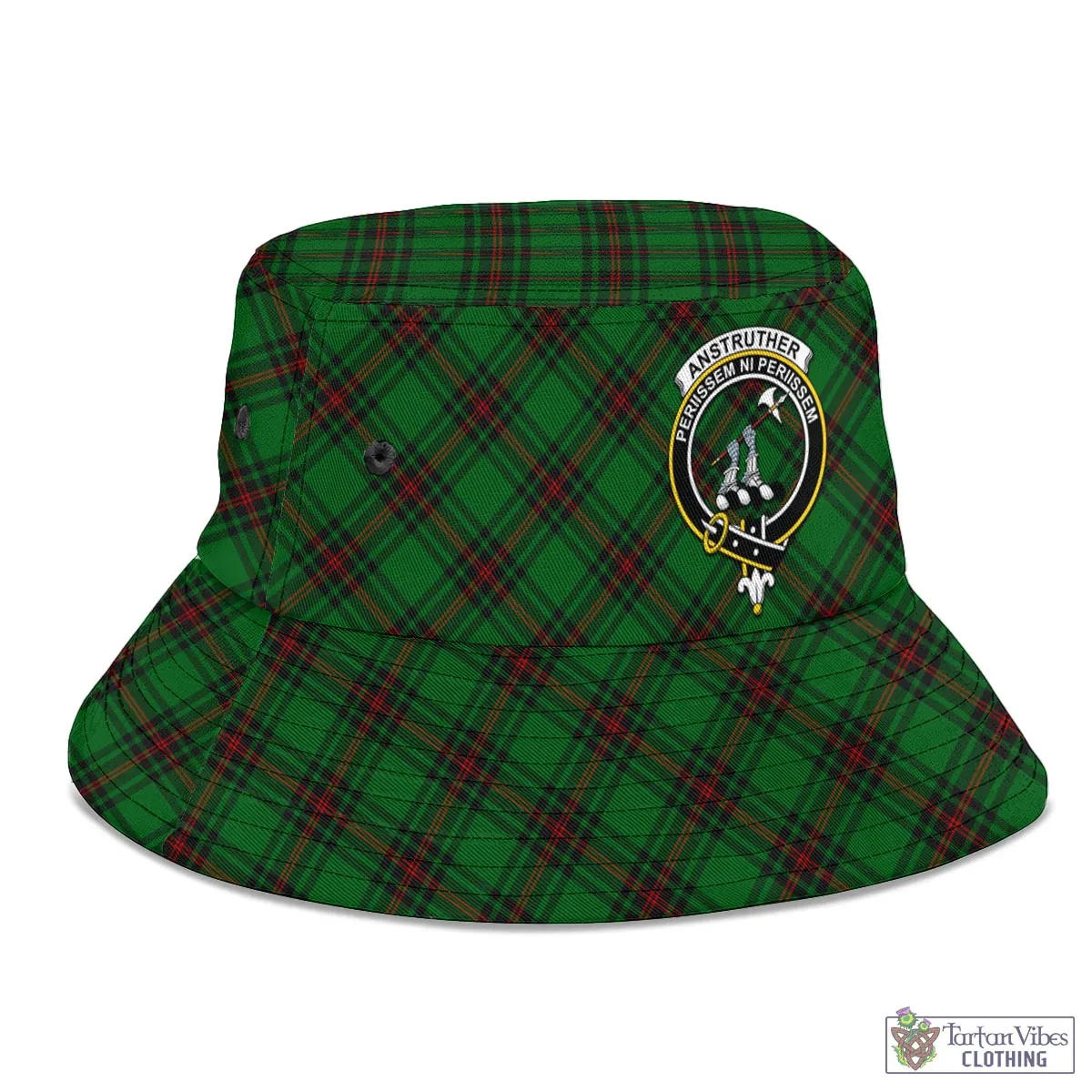 Anstruther Tartan Bucket Hat with Family Crest