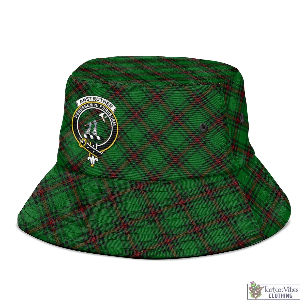 Anstruther Tartan Bucket Hat with Family Crest