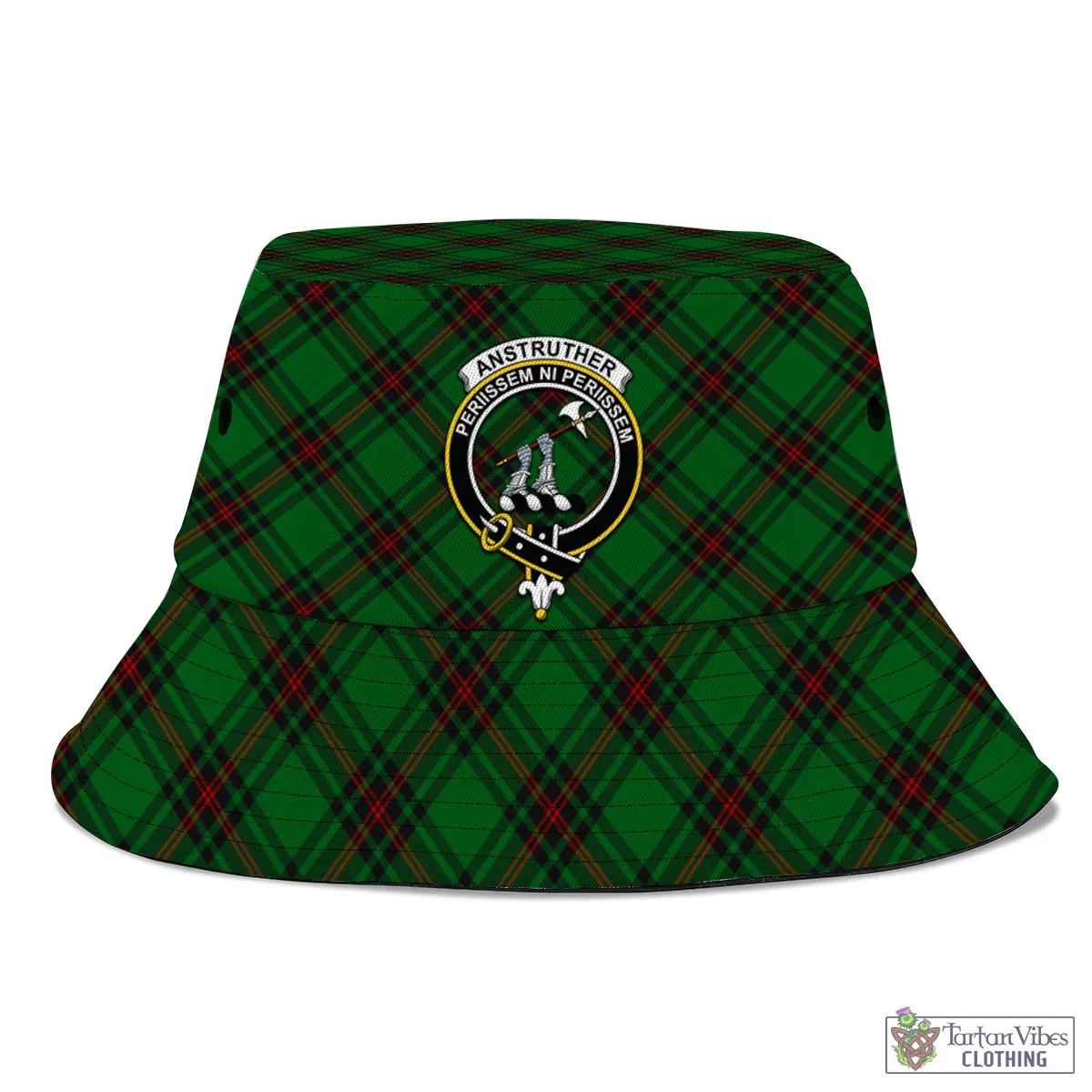 Anstruther Tartan Bucket Hat with Family Crest