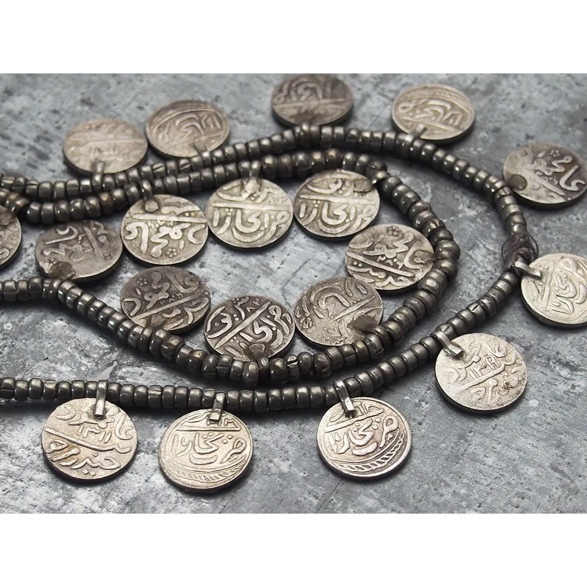 Antique Bukhara Silver Coin Necklace