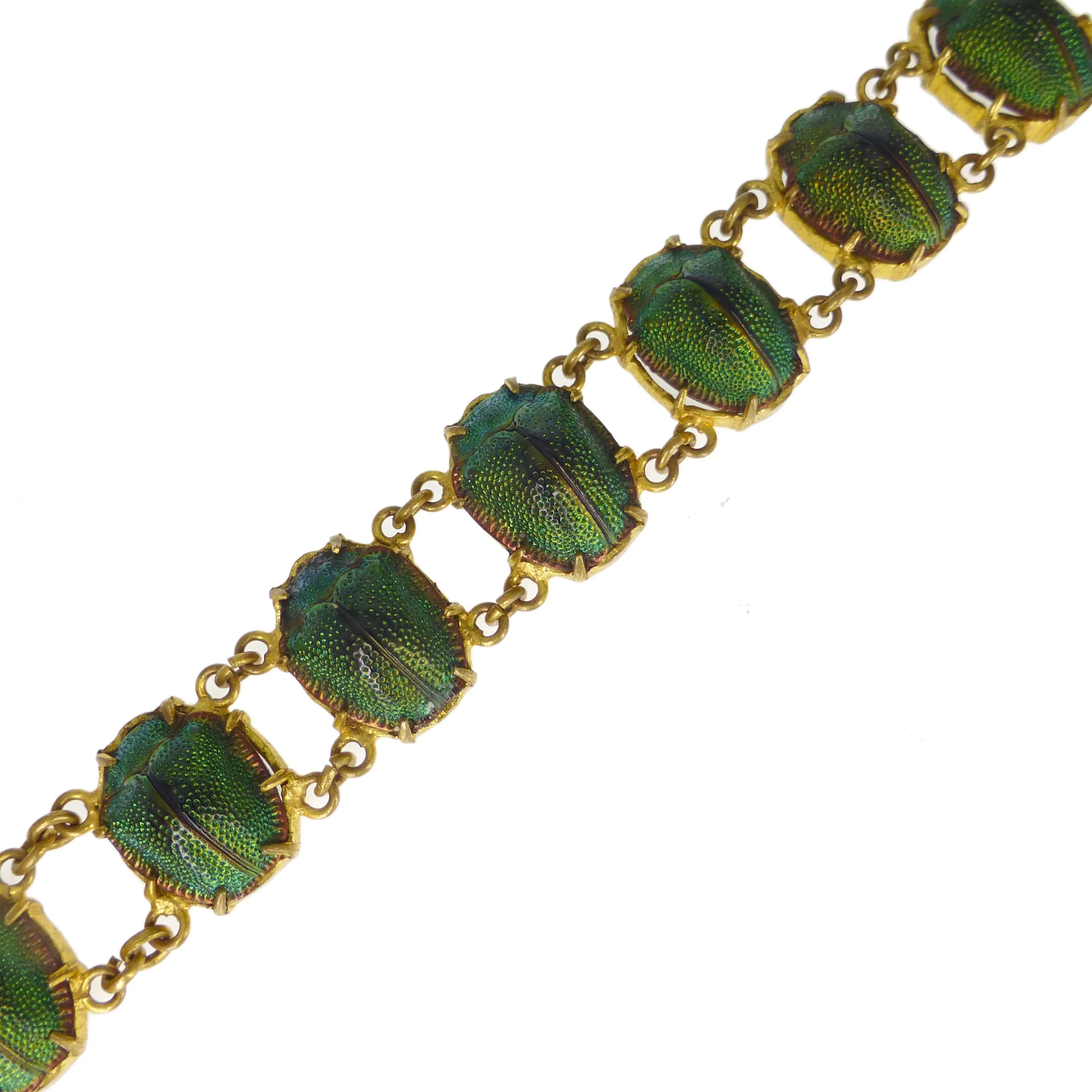 Antique Edwardian Tortoise Scarab Beetle Bracelet