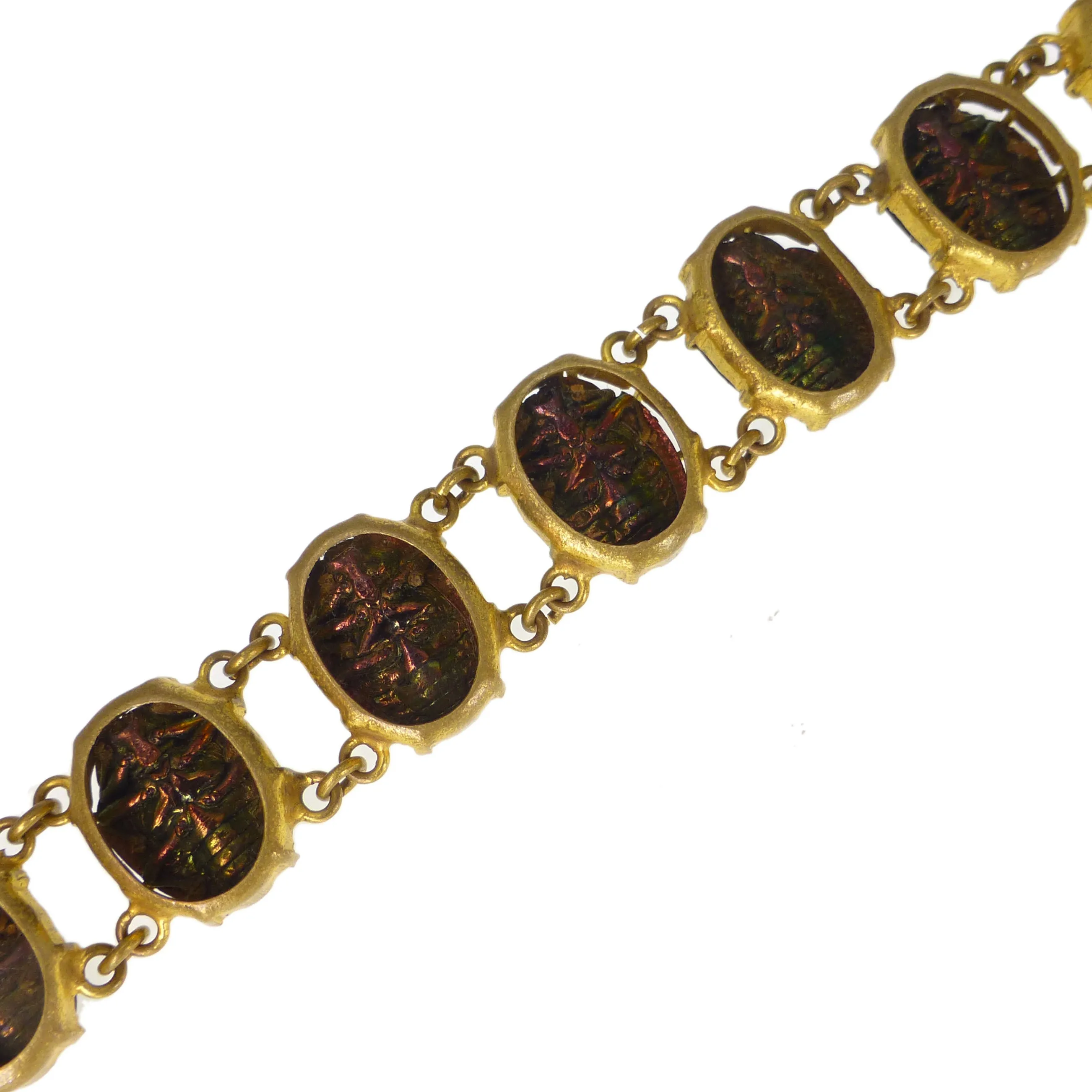 Antique Edwardian Tortoise Scarab Beetle Bracelet