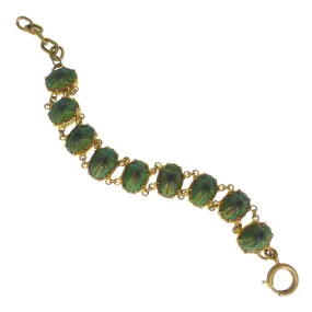 Antique Edwardian Tortoise Scarab Beetle Bracelet