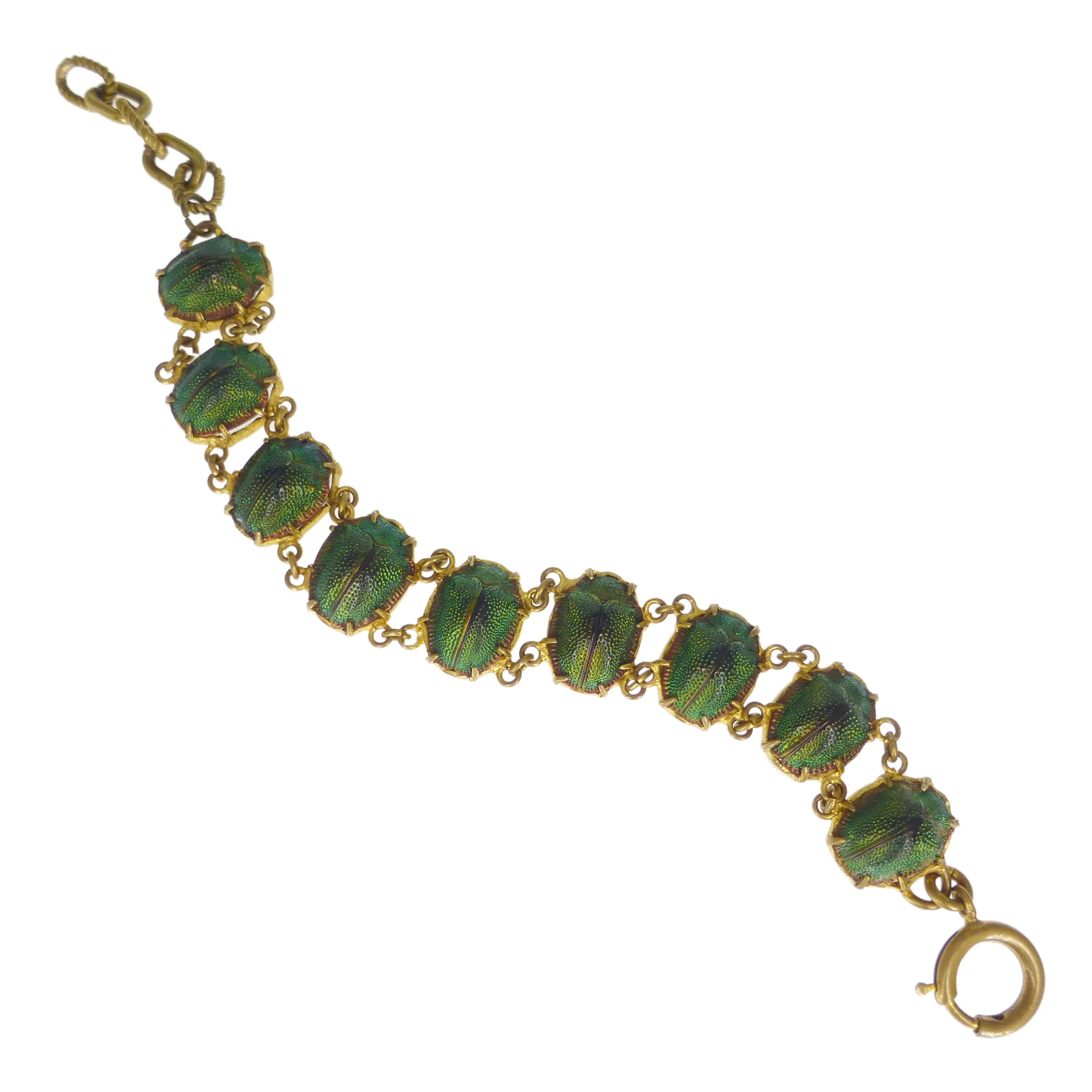 Antique Edwardian Tortoise Scarab Beetle Bracelet