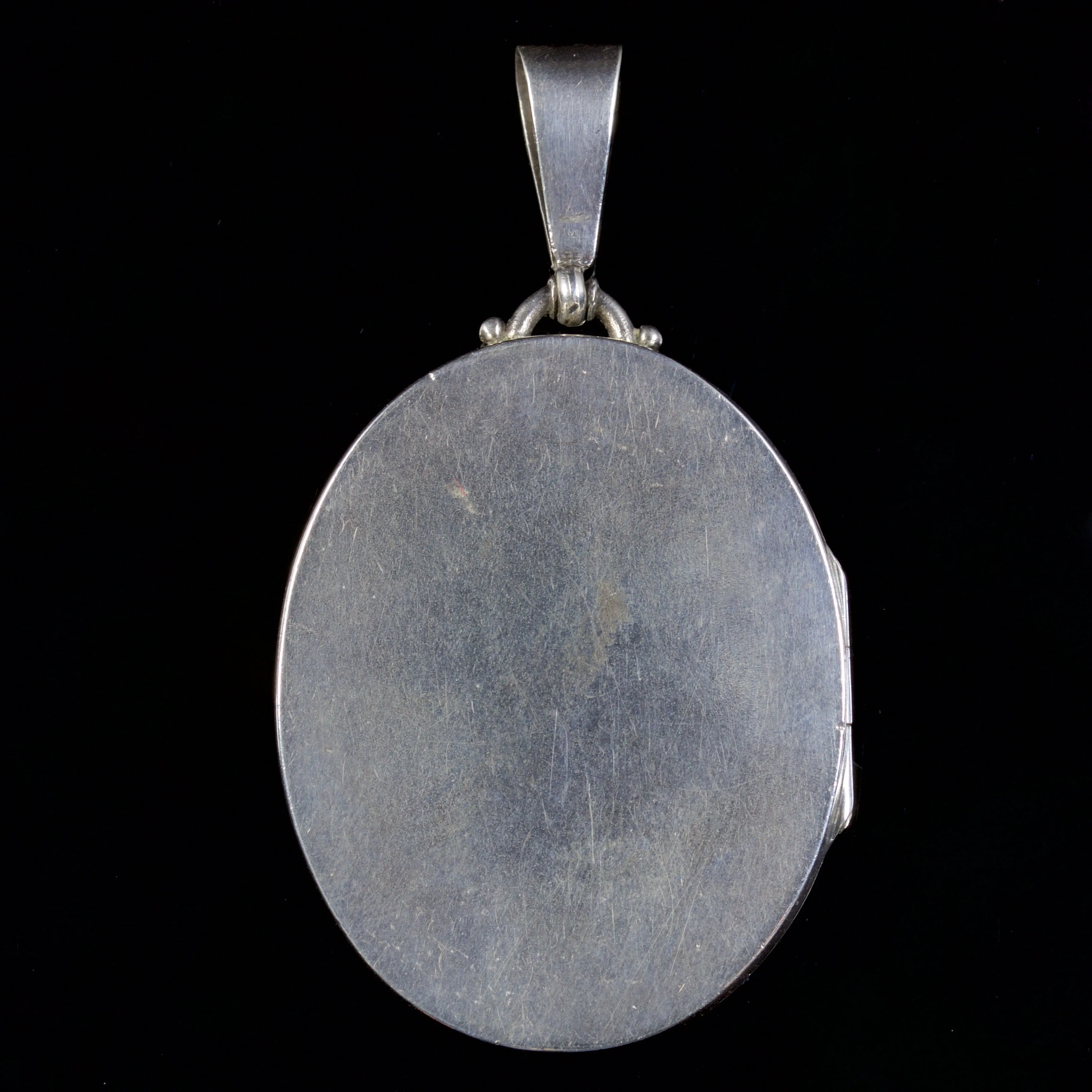 Antique Victorian Bouquet Locket Silver 18Ct Circa 1900