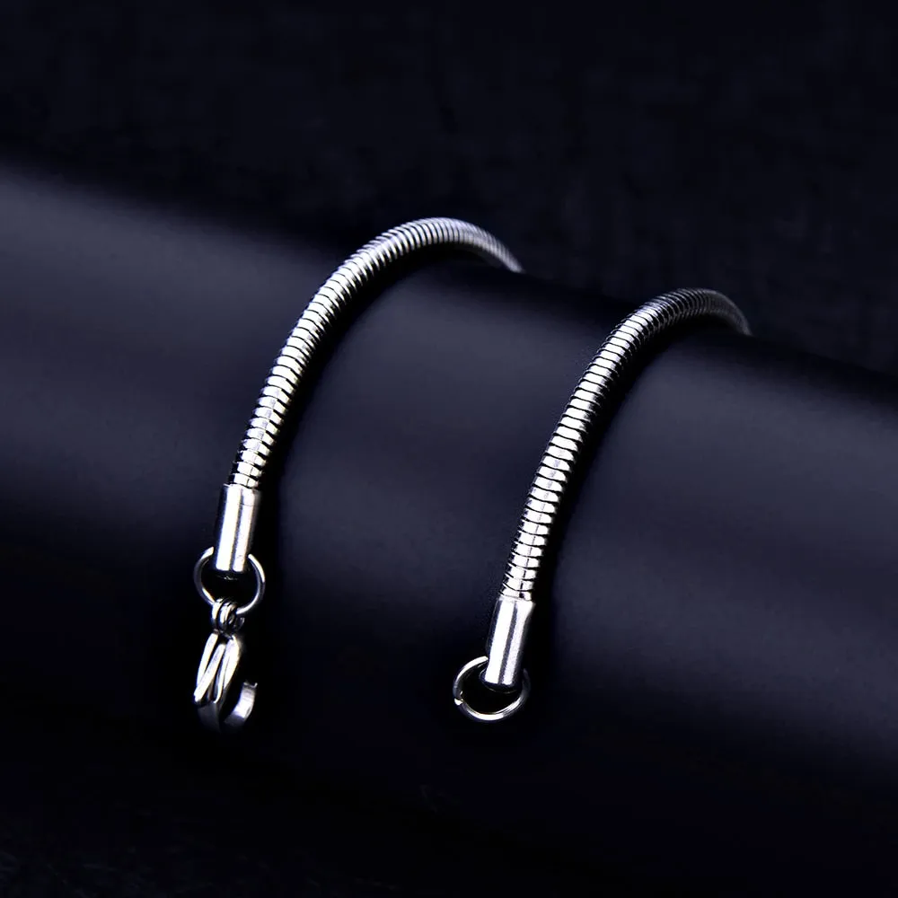 Antonios Snake Stainless Steel Bracelet Men