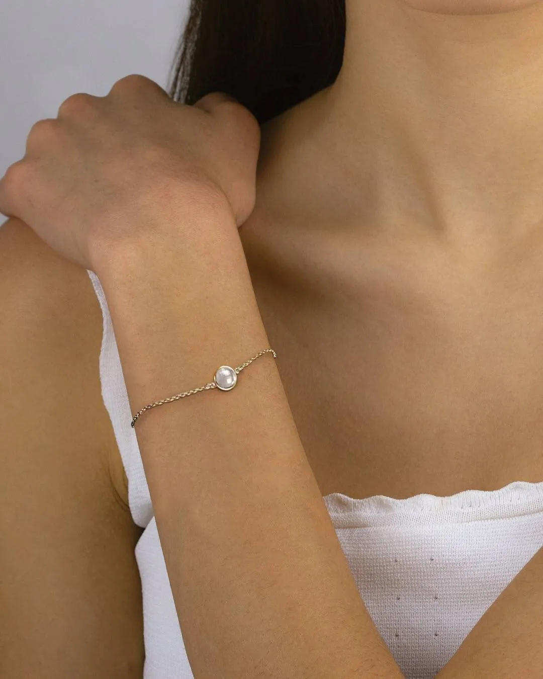 April Birthstone Hope Signature Bracelet, Gold