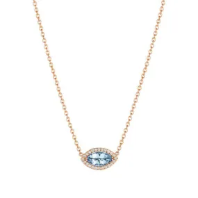 Aquamarine and Diamond Necklace