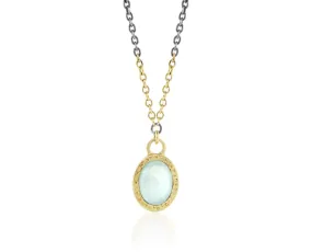 Aquamarine Candy Cabochon Necklace