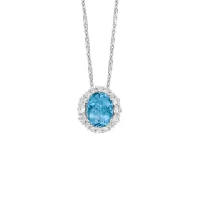 Aquamarine Diamond Necklace