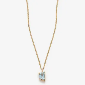 Aquamarine Geometric Pendant