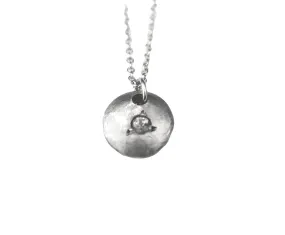 Aquamarine M&M Silver Necklace