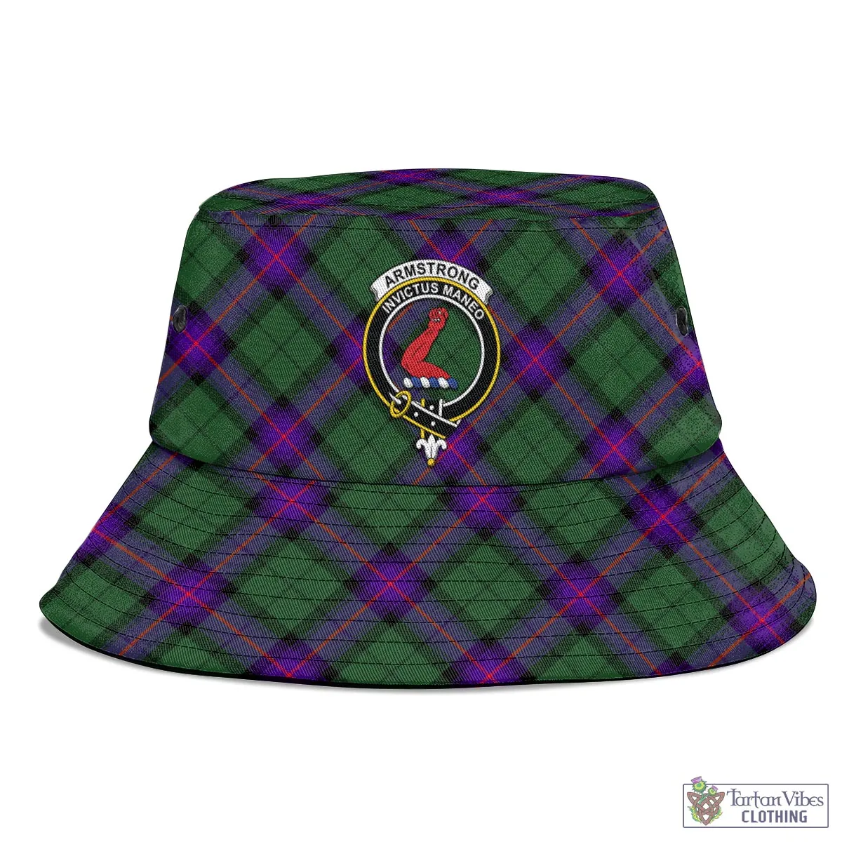 Armstrong Modern Tartan Bucket Hat with Family Crest