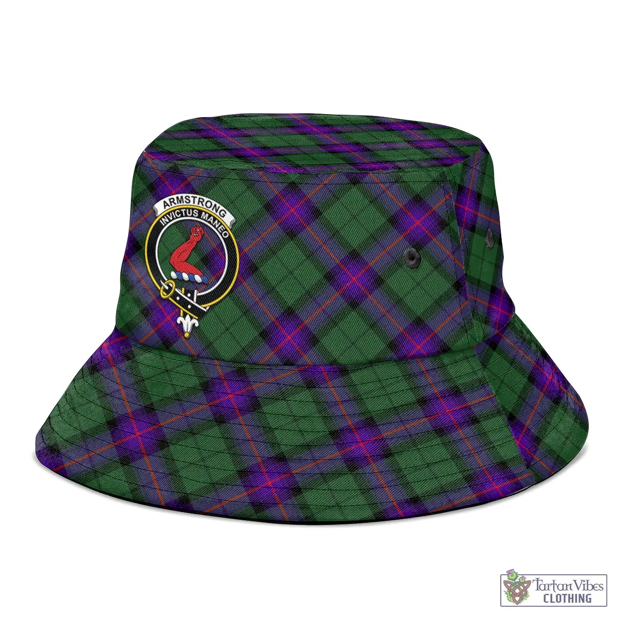 Armstrong Modern Tartan Bucket Hat with Family Crest