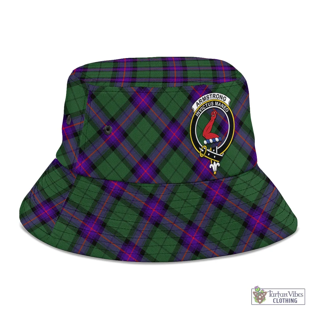 Armstrong Modern Tartan Bucket Hat with Family Crest