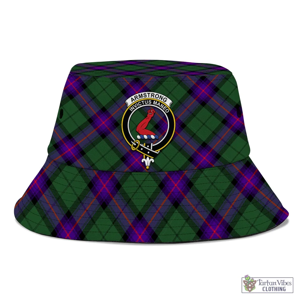 Armstrong Modern Tartan Bucket Hat with Family Crest