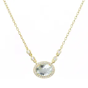 Aura Aquamarine Gemstone Necklace