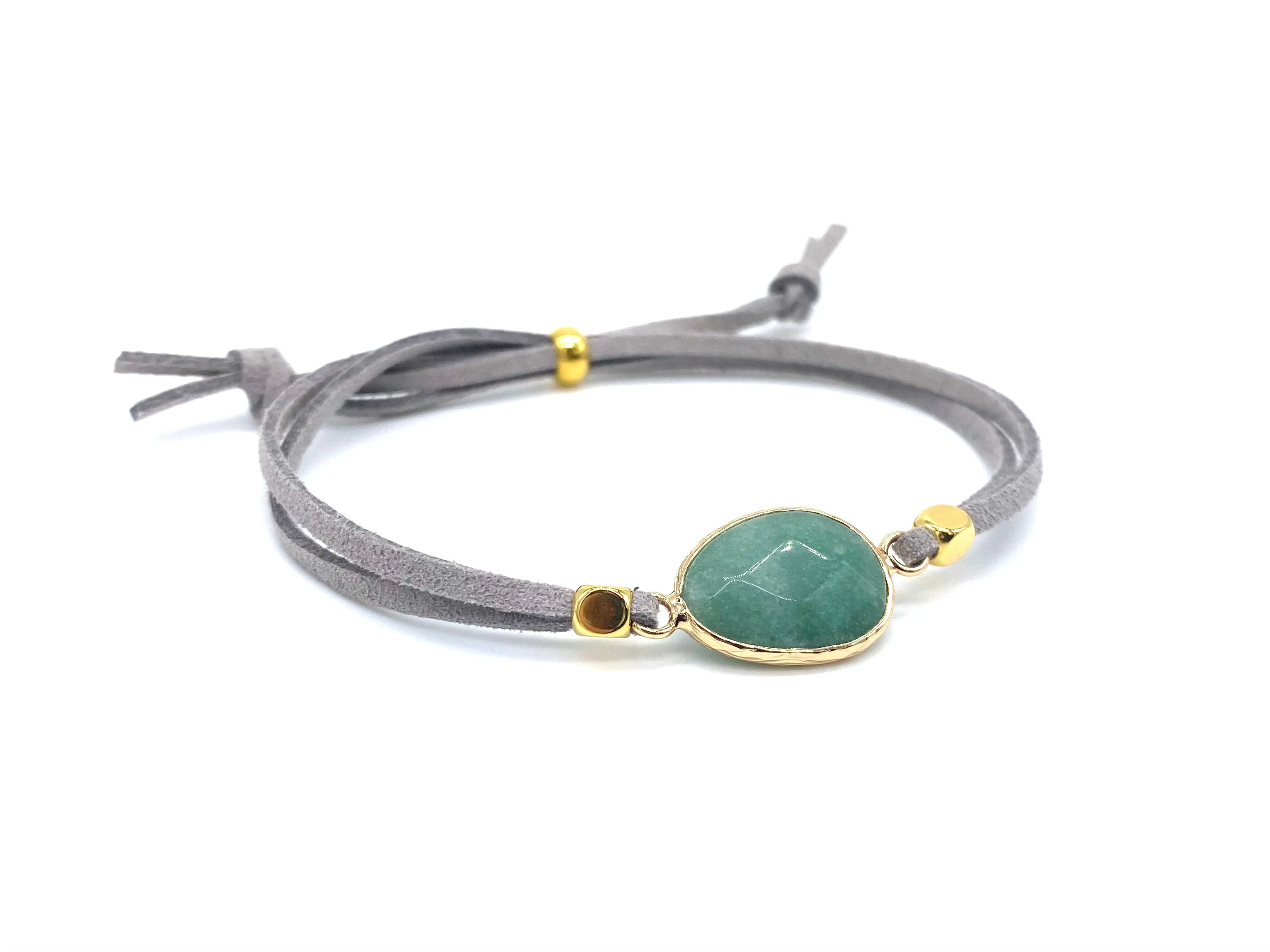 Aventurine Suede Crystal Diffuser Bracelet