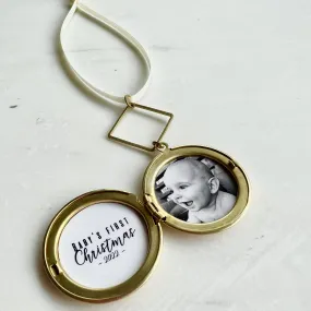Baby's First Christmas Custom Photo Ornament