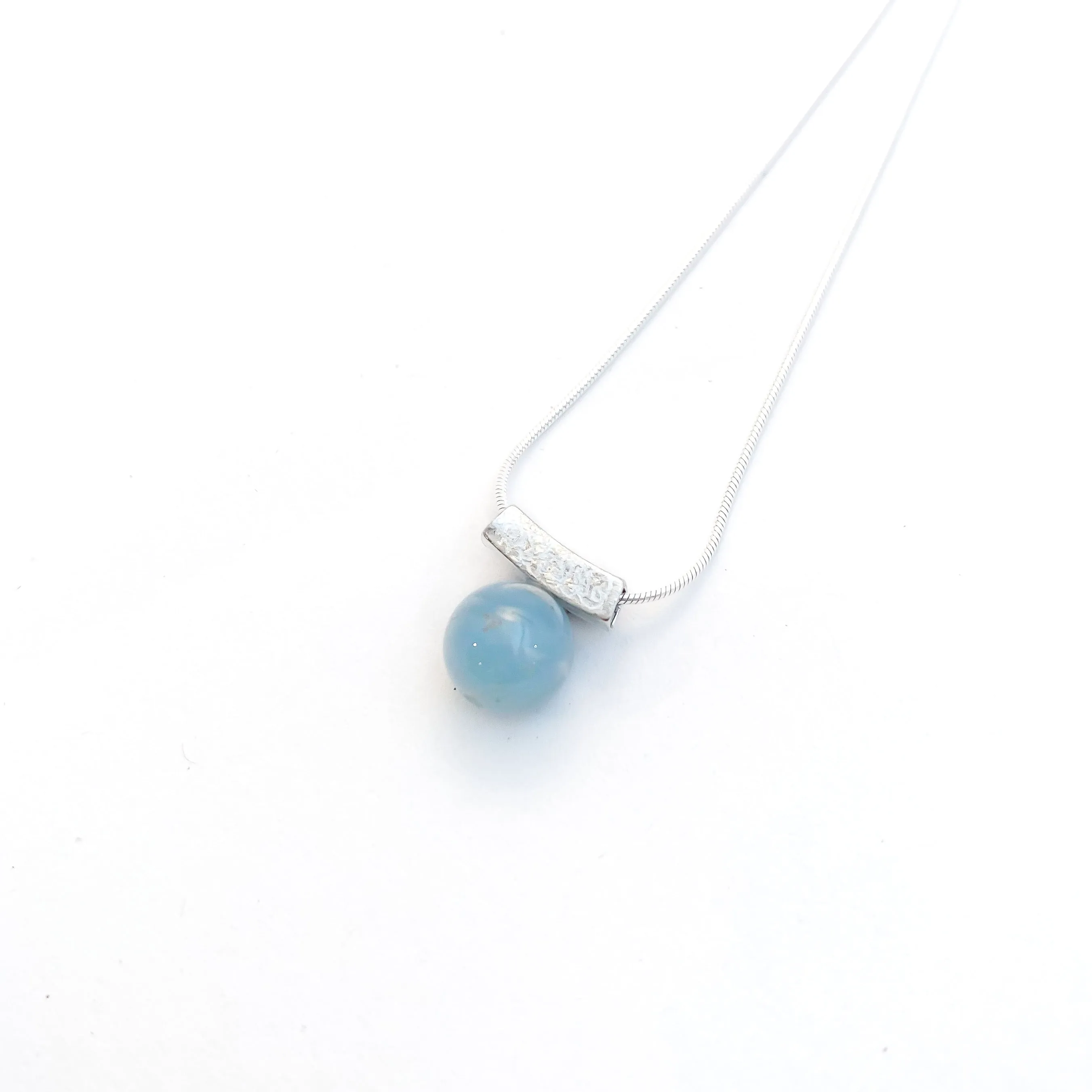 Balance Aquamarine Slider Necklaces