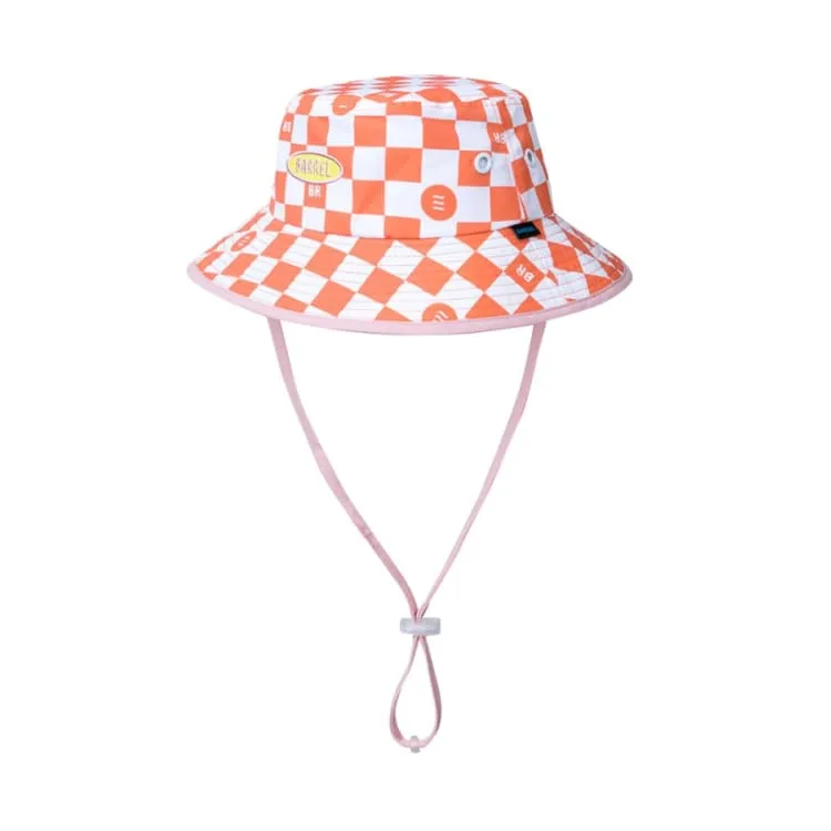 Barrel Kids Block Surf Bucket Hat-TOMATO